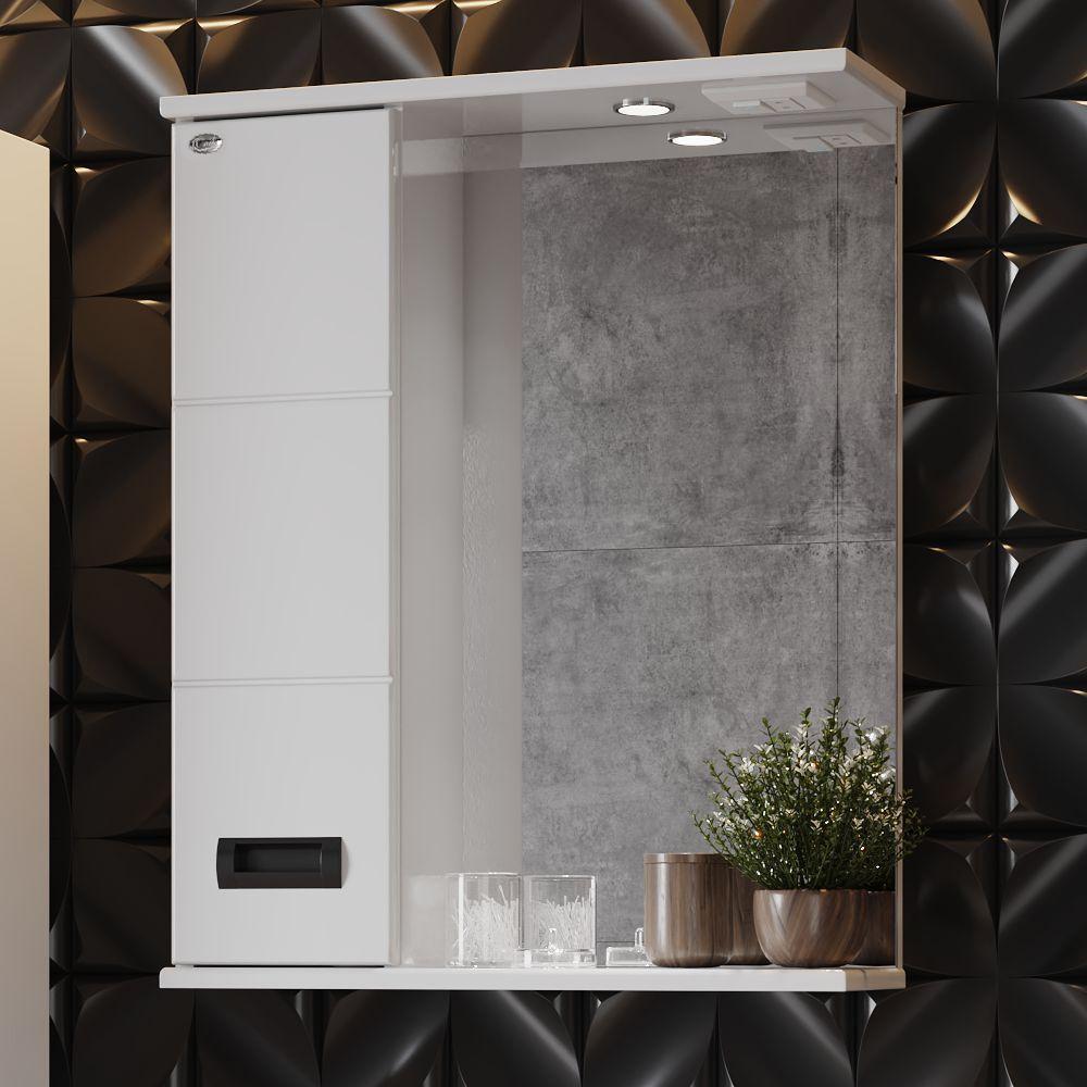 Шкаф-зеркало БАЛТИКА BLACK 58 см Левый