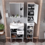 Шкаф-зеркало  БАЛТИКА 67 см Левый — изображение 12