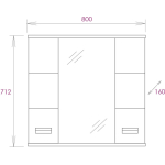 Шкаф-зеркало  БАЛТИКА 80 см — изображение 3