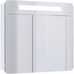 Шкаф-зеркало Неаполь 80 белый c LED подсветкой