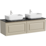 Тумба 140 см VERY Beige Soft ПОДВЕСНАЯ Sancos со столешницей и с раковинами CN5043