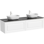 Тумба 160 см VERY Bianco ПОДВЕСНАЯ Sancos со столешницей и с раковинами CN6009