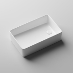 Раковина 485x305x135мм Element CeramicaNova накладная со смещенным сливом прямоугольная CN5050/Италия — изображение 2