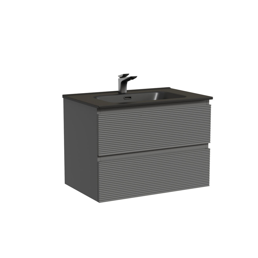 Тумба 70 см Folk Grey soft ПОДВЕСНАЯ Sancos с умывальником CN7007MB
