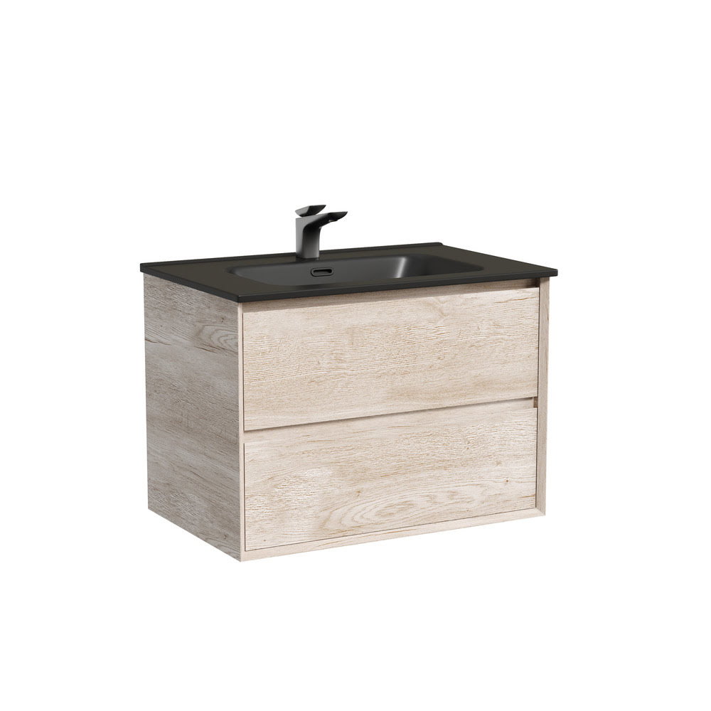 Тумба 70 см Marmi 2.0 Дуб галифакс ПОДВЕСНАЯ Sancos с умывальником CN7007MB