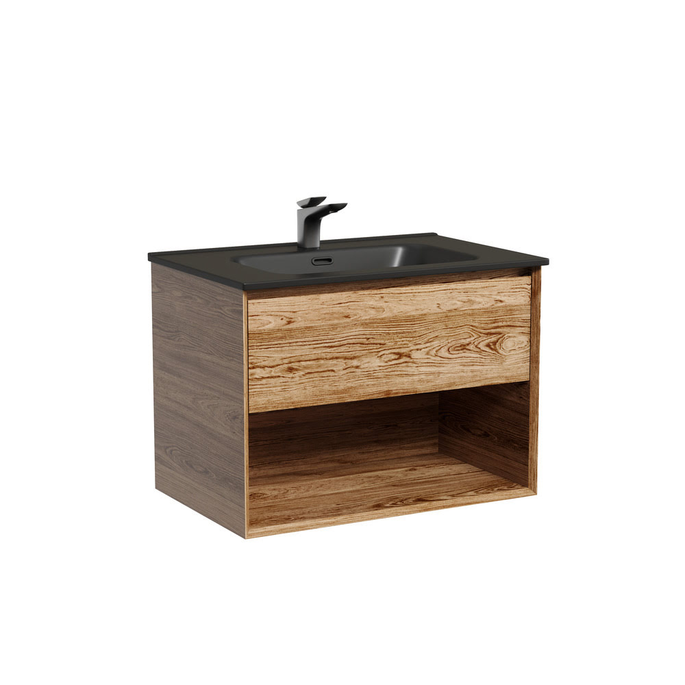 Тумба 70 см Marmi 1.0 Дуб чарльстон ПОДВЕСНАЯ Sancos с умывальником CN7007MB