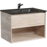 Тумба 70 см Marmi 1.0 Дуб галифакс натуральный ПОДВЕСНАЯ Sancos с умывальником CN7007MB
