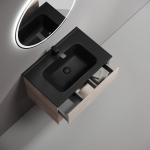 Тумба 70 см Marmi 1.0 Дуб галифакс натуральный ПОДВЕСНАЯ Sancos с умывальником CN7007MB — изображение 5