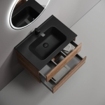 Тумба 70 см Marmi 2.0 Дуб чарльстон ПОДВЕСНАЯ Sancos с умывальником CN7007MB — изображение 5