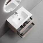 Тумба 70 см Marmi 2.0 Дуб галифакс ПОДВЕСНАЯ Sancos с умывальником CN7007 — изображение 5