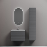 Тумба 70 см Folk Grey soft ПОДВЕСНАЯ Sancos с умывальником CN7007 — изображение 2