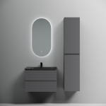 Тумба 70 см Folk Grey soft ПОДВЕСНАЯ Sancos с умывальником CN7007MB — изображение 2