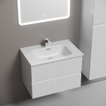 Тумба 70 см ПОДВЕСНАЯ Sancos SNOB R Bianco с умывальником CN7007 — изображение 4