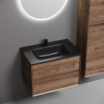 Тумба 70 см Marmi 2.0 Дуб чарльстон ПОДВЕСНАЯ Sancos с умывальником CN7007MB — изображение 4