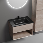 Тумба 70 см Marmi 1.0 Дуб галифакс натуральный ПОДВЕСНАЯ Sancos с умывальником CN7007MB — изображение 4