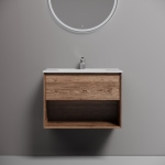 Тумба 70 см Marmi 1.0 Дуб чарльстон ПОДВЕСНАЯ Sancos с умывальником CN7007 — изображение 3