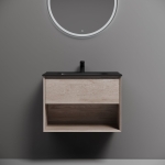 Тумба 70 см Marmi 1.0 Дуб галифакс натуральный ПОДВЕСНАЯ Sancos с умывальником CN7007MB — изображение 3