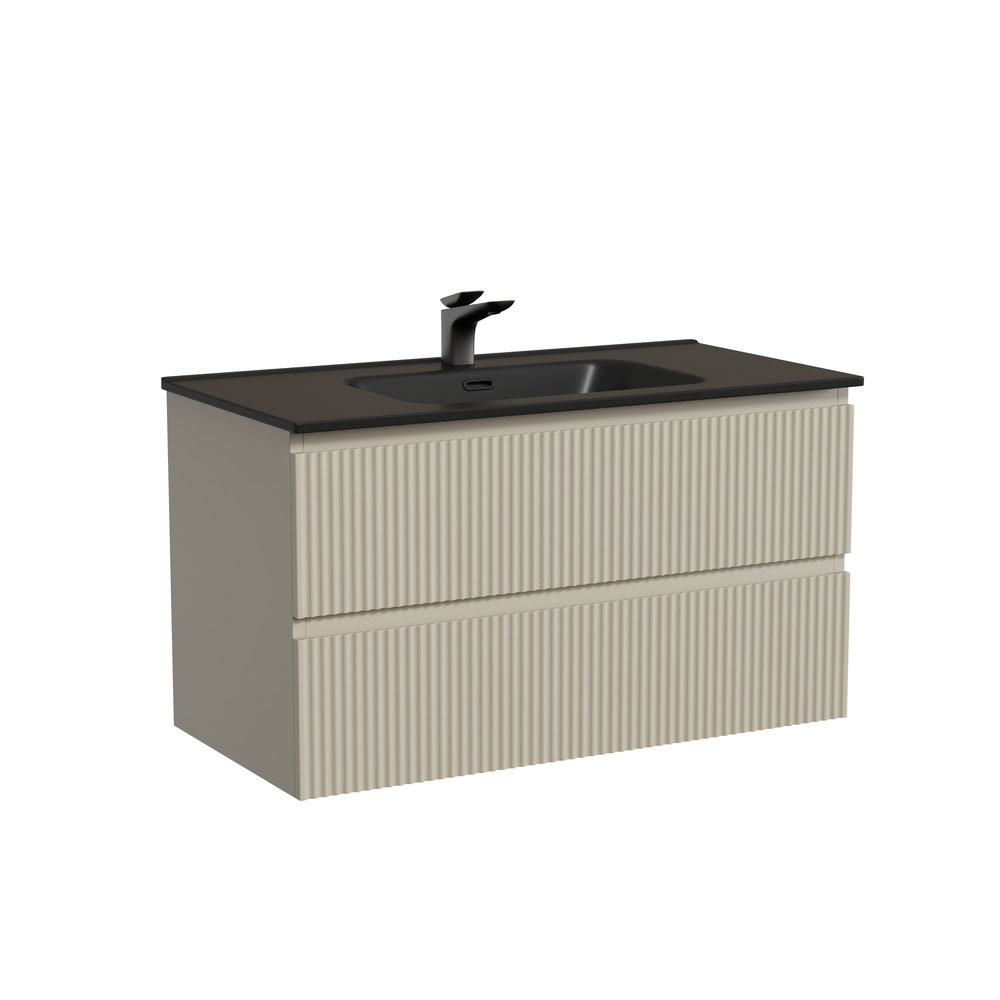 Тумба 90 см ПОДВЕСНАЯ Sancos SNOB R Beige Soft с умывальником CN7002MB
