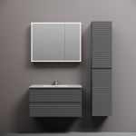 Тумба 90 см Folk Grey soft ПОДВЕСНАЯ Sancos с умывальником CN7002 — изображение 2