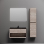 Тумба 90 см Marmi 1.0 Дуб галифакс натуральный ПОДВЕСНАЯ Sancos с умывальником CN7002MB — изображение 2