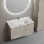 Тумба 90 см ПОДВЕСНАЯ Sancos SNOB R Beige Soft с умывальником CN7002 — изображение 4