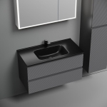 Тумба 90 см Folk Grey soft ПОДВЕСНАЯ Sancos с умывальником CN7002MB — изображение 4