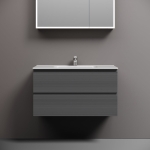 Тумба 90 см Folk Grey soft ПОДВЕСНАЯ Sancos с умывальником CN7002 — изображение 3