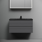 Тумба 90 см Folk Grey soft ПОДВЕСНАЯ Sancos с умывальником CN7002MB — изображение 3