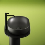 Умывальник 600х415х135мм МАТОВАЯ чаша CeramicaNova накладная овальная CN6047MDH Тёмный Антрацит/Италия — изображение 3