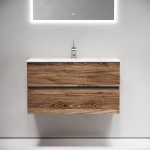 Тумба 90 см Urban ПОДВЕСНАЯ Sancos Дуб чарльстон с умывальником CN7002 — изображение 4