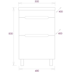 Тумба 50 см Айленд с умывальником Фостер-50 — изображение 3
