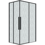 Душевое ограждение 110х80х195см Galaxy Grossman / двери раздвижные / профиль черный матовый / стекло шиншилла — изображение 9