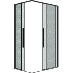 Душевое ограждение 110х80х195см Galaxy Grossman / двери раздвижные / профиль черный матовый / стекло шиншилла — изображение 10