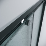 Душевое ограждение 70х100х195см Galaxy Grossman / двери раздвижные / профиль черный матовый / стекло шиншилла — изображение 6