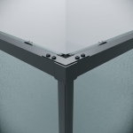 Душевое ограждение 70х100х195см Galaxy Grossman / двери раздвижные / профиль черный матовый / стекло шиншилла — изображение 7