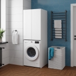 Шкаф Милтон 67 напольный белый для стиральной машины — изображение 2