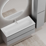 Тумба 120 см Folk Ergraut soft ПОДВЕСНАЯ Sancos с умывальником CN7017 — изображение 6