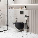 Унитаз безободковый МАТОВЫЙ подвесной GROSSMAN GR-4455BMSQ/Германия — изображение 5