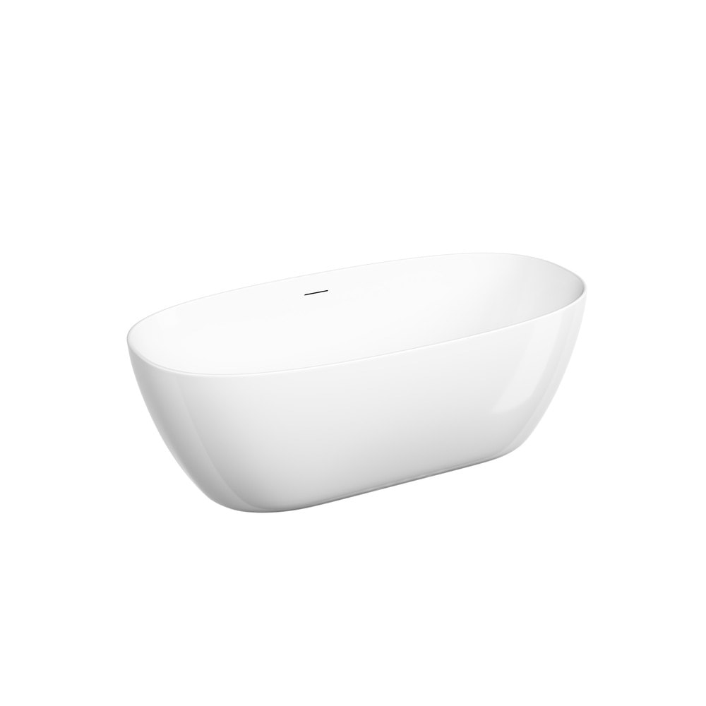 Ванна 170x80x58см акриловая отдельностоящая белая глянцевая Oval SANCOS/Италия
