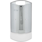Душевая кабина 80x80x195см NIAGARA Eco E80/40/MT/BK высокий поддон 40см стекло матовое