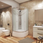 Душевая кабина 80x80x195см NIAGARA Eco E80/40/MT/BK высокий поддон 40см стекло матовое — изображение 2