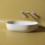 Умывальник 600х415х135мм МАТОВАЯ чаша CeramicaNova накладная овальная CN6047MW/Италия — изображение 5