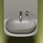 Умывальник 600х415х135мм МАТОВАЯ чаша Element CeramicaNova накладная овальная CN6047MH Антрацит/Италия — изображение 5