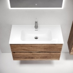 Тумба 90 см Urban ПОДВЕСНАЯ Sancos Дуб чарльстон с умывальником CN7002 — изображение 6