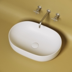 Умывальник 600х415х135мм МАТОВАЯ чаша CeramicaNova накладная овальная CN6047MW/Италия — изображение 6