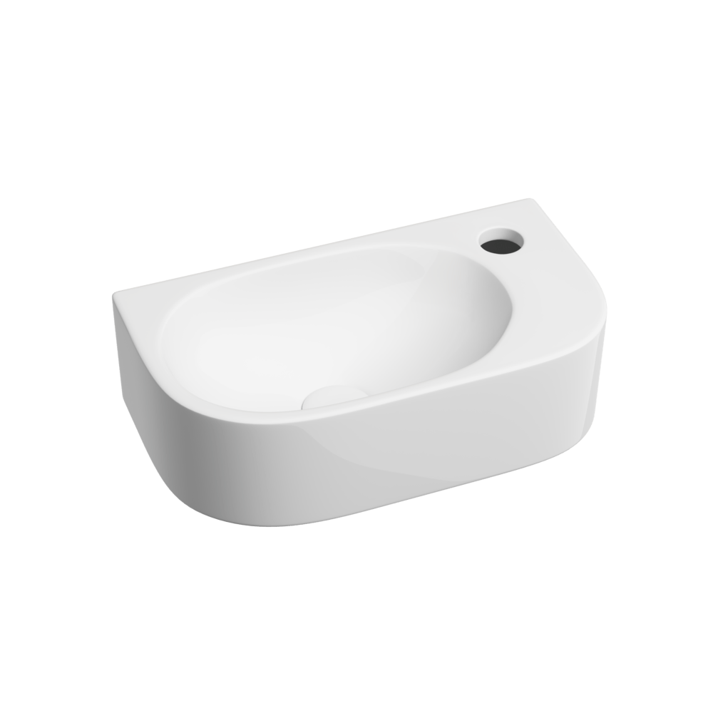 Умывальник 400х215х120мм Element CeramicaNova подвесной прямоугольный CN6066L чаша слева/Италия