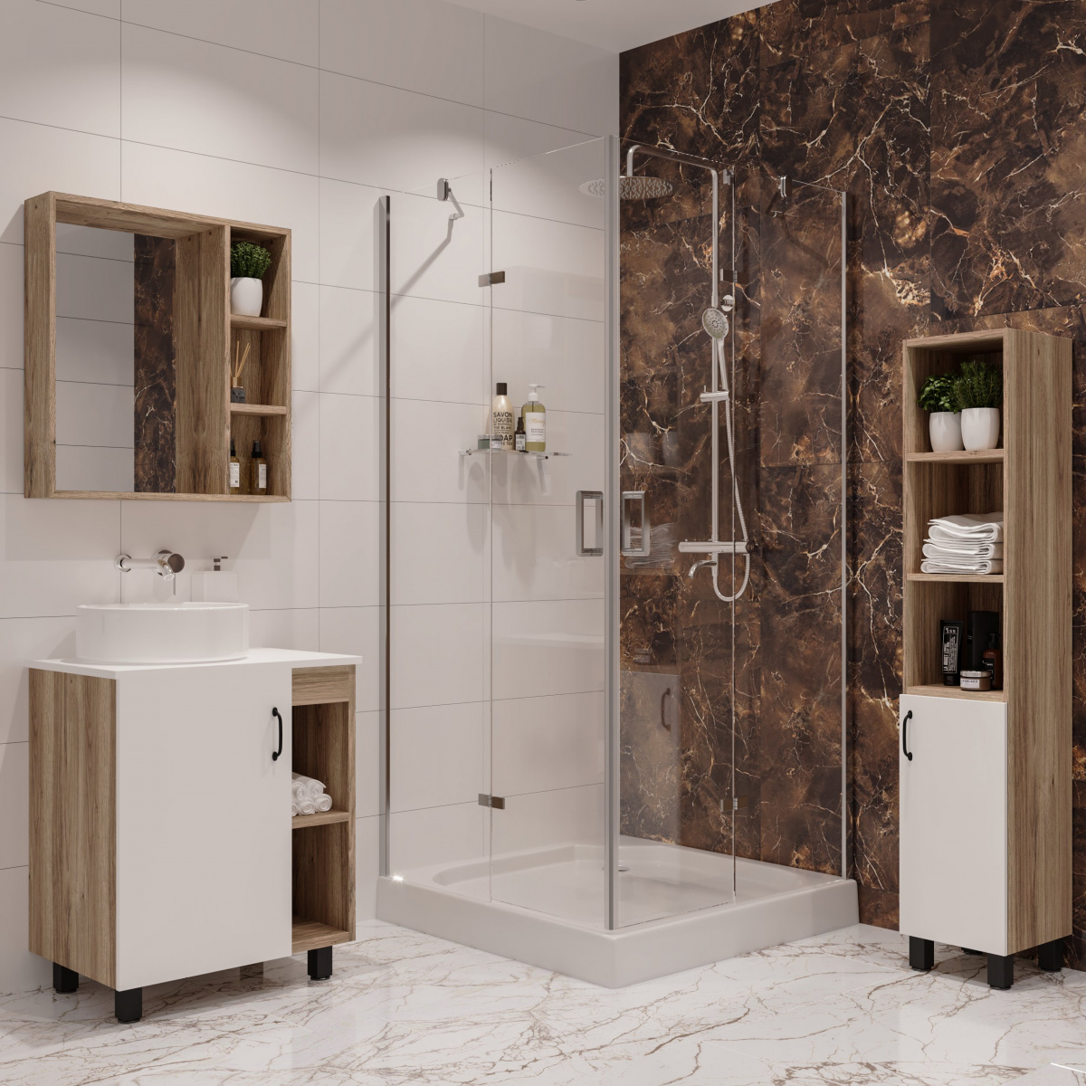 Душевое ограждение 90*90 см NIAGARA NG-6613-08