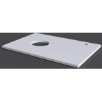 Столешница для ванной комнаты Grossman ФЛАЙ 70 см белая c отверстием под смеситель — изображение 2