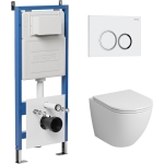 Комплект 3 в 1: инсталляция 900.K31.01.000+клавиша 700.K31.01.000.000+унитаз GR-4455S/Германия