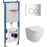 Комплект 3 в 1: инсталляция 900.K31.01.000+клавиша 700.K31.01.100.100+унитаз GR-4455S/Германия